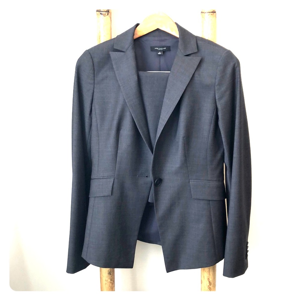 Ann Taylor charcoal skirt suit